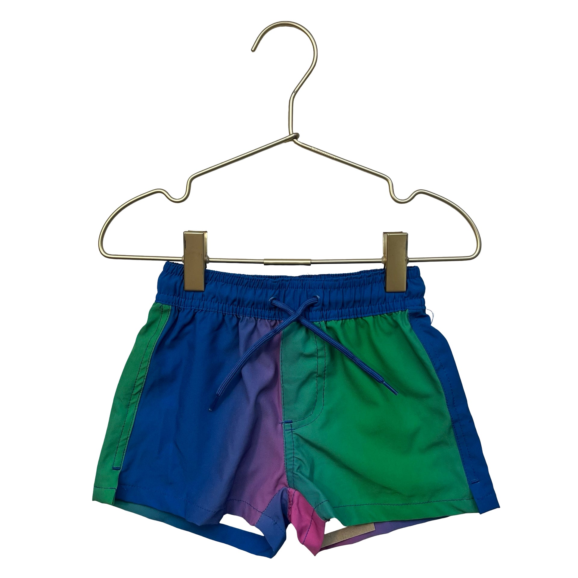 Cotton On Green, Blue, Purple Ombre Unlined Swim Shorts - Size 2