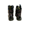 Dr. Martens Black Flower Print Patent Boots - Size 10