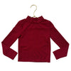 Baby Gap Red Metallic Ribbed Mock Neck Top - Size XS 4-5