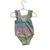 Old Navy Pastel Ombre Mermaid Scale Print Sparkle Swim Suit - Size 18-24 Mo