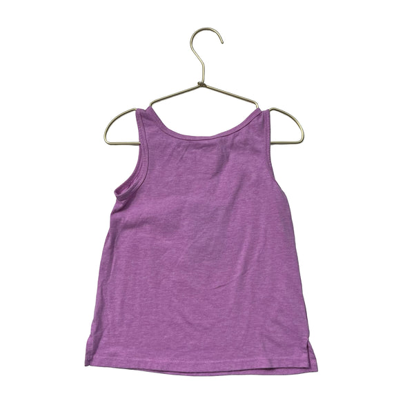 Cat & Jack Lavender & Sequin Flower Tank Top - Size XS 4-5