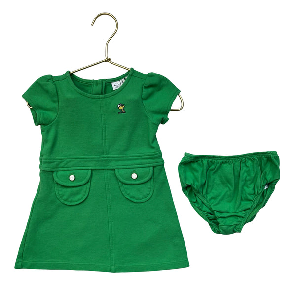 Janie and Jack x Peanuts Green Woodstock Golf Dress & Bloomers - Size 12-18 Mo