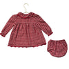 Zara Red & Ivory Plaid Dress & Bloomers - Size 9-12 Mo