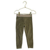 Mini Boden Olive Green Velour Leggings - Size 2-3