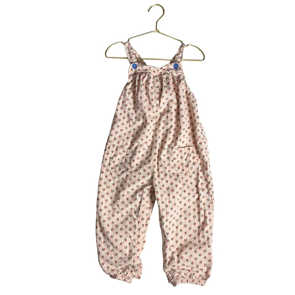 Boden Pink Floral Corduroy Overalls - Size 2/3