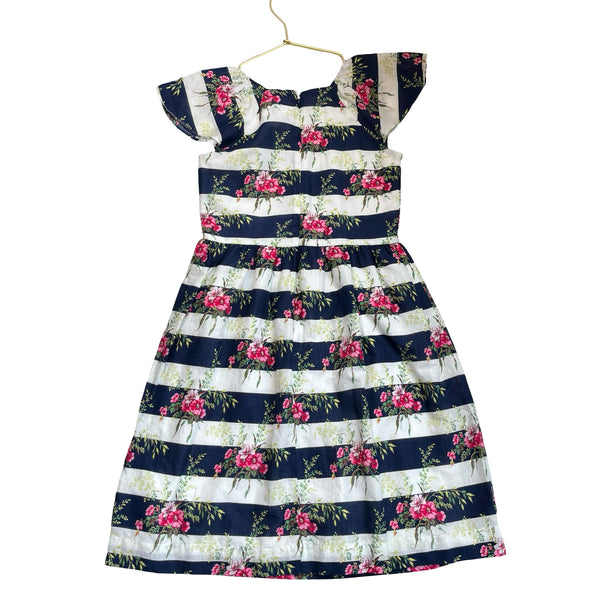 Gap x SJP Navy & Ivory Stripe & Floral Dress - Size M 8