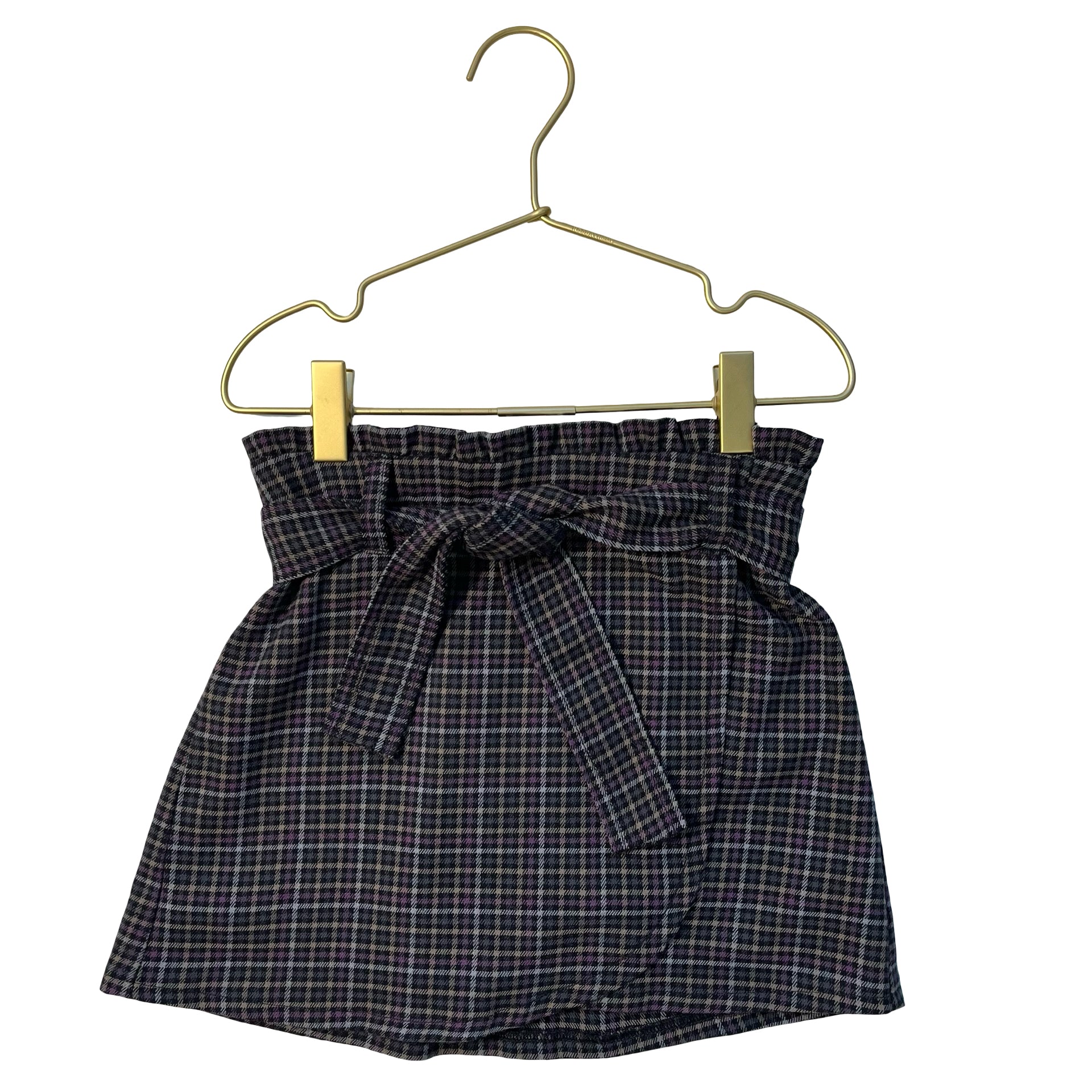 Abercrombie Kids Check Flannel Belted Skort Skirt - Size 7-8