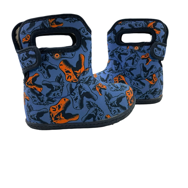 Bogs Blue Dinosaur Print Winter Boots - Size 7