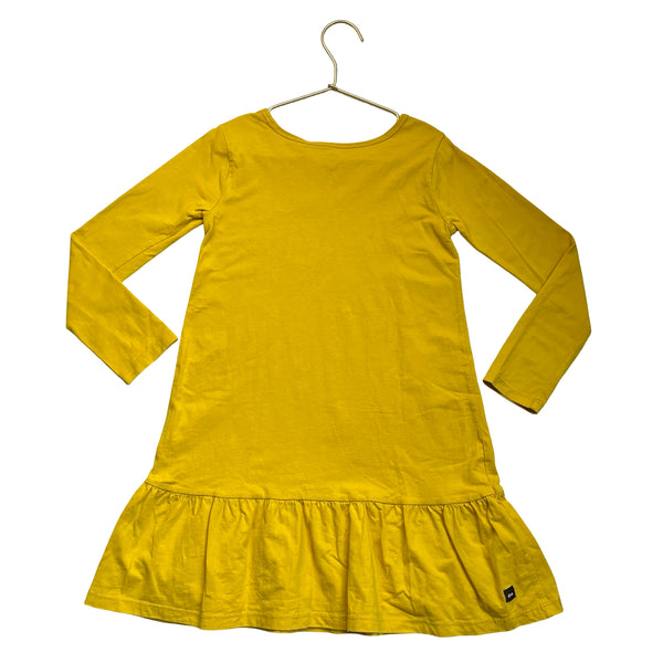 Tea Collection Yellow Animal Face Graphic Dress - Size 6