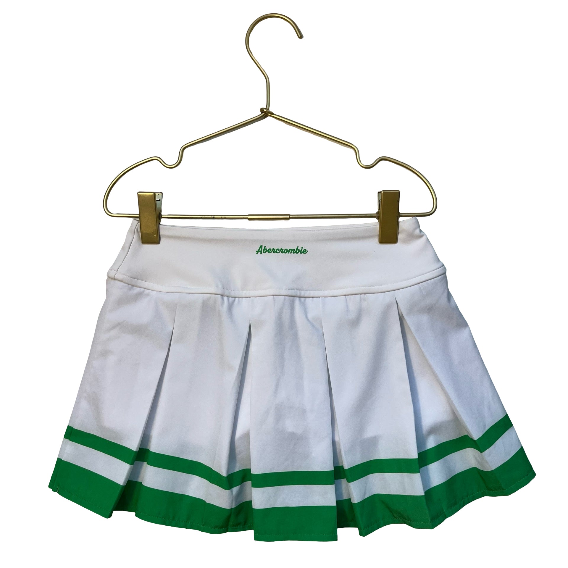 Abercrombie Kids White & Green Athletic Skort Skirt - Size 7-8