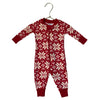 Hanna Andersson Red & Ivory Snowflake One-Piece PJs - Size 3-6 Mo