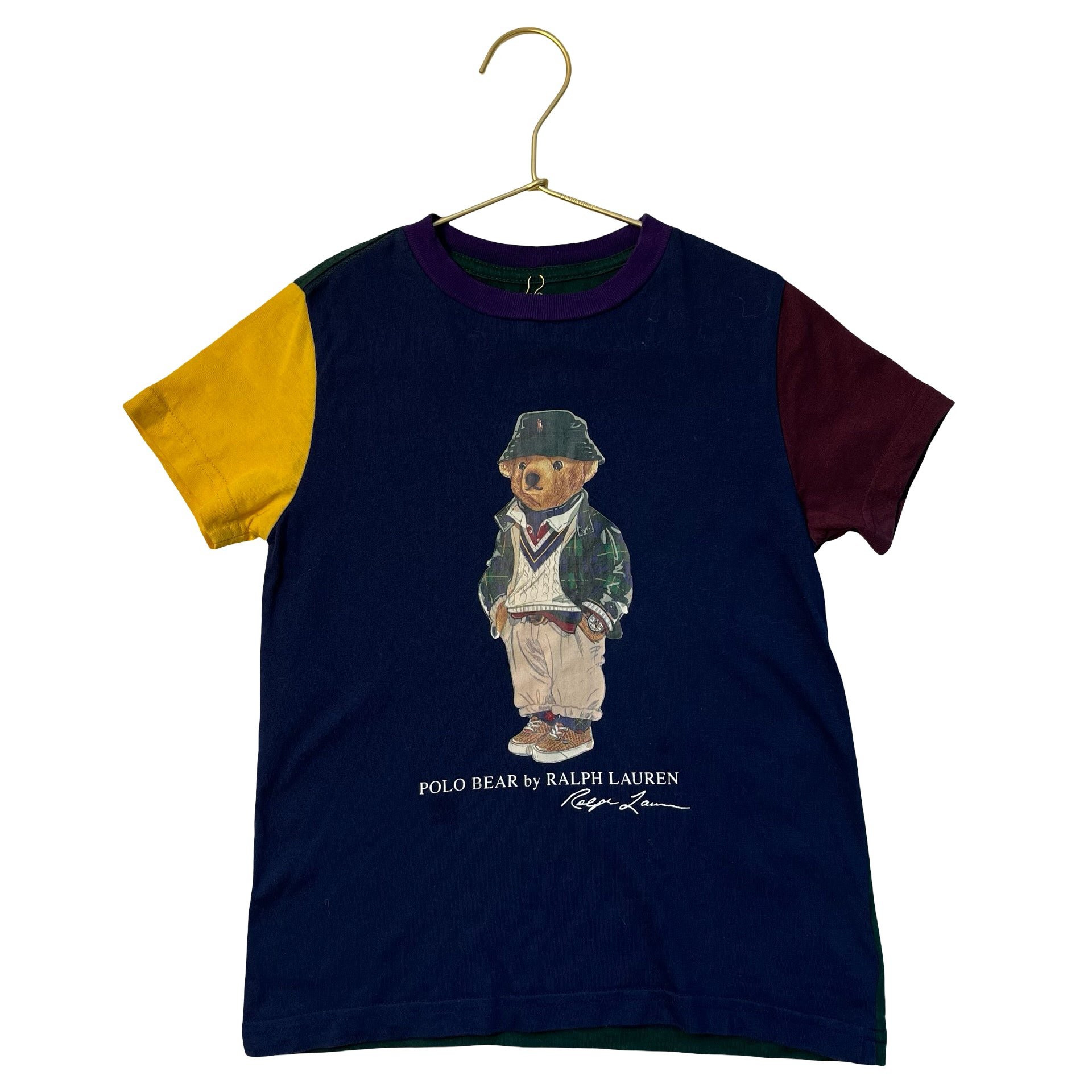 Polo Ralph Lauren Navy & Colorblock Polo Bear T-Shirt - Size 5