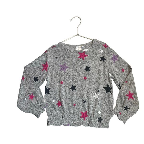 Baby Gap Gray Knit Star Print Top - Size 5