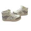 Kensie Off-White & Silver High Top Sneakers - Size 1Y Big Kid