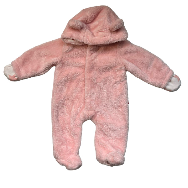 Magnetic Me Pink Fuzzy Footed Bunting - Size Newborn