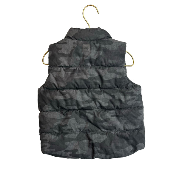 Baby Gap Gray Camo Puffer Vest - Size 3