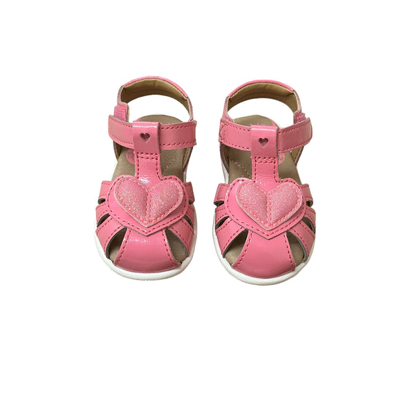 Stride Rite Pink Heart Sandals - Size 4