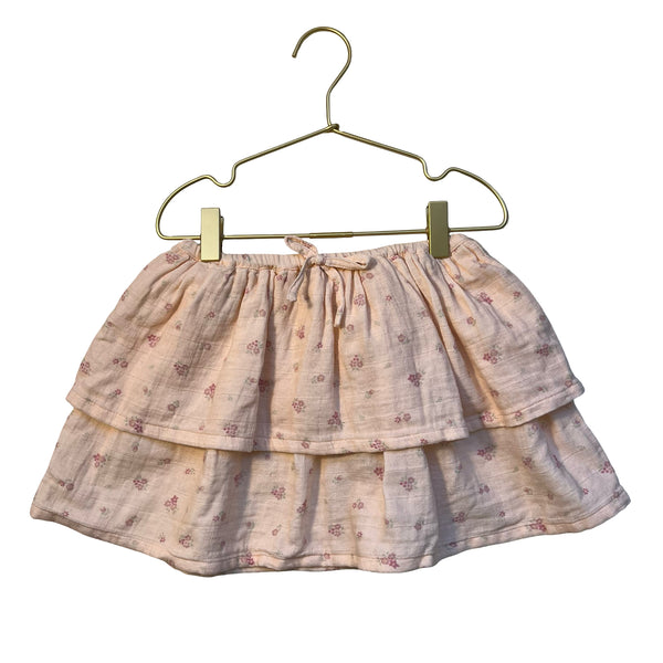 Jamie Kay Peach Floral Cotton Gauze Skirt - Size 5Y