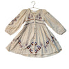 Zara Ivory Embroidered Dress - Size 7