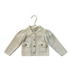Janie and Jack Ivory Gold Button Cardigan - Size 6-12 Mo