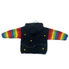 Art Walk Black & Rainbow Rocket Zip-Up Hooded Cardigan Sweater - 12 Mo Estimated