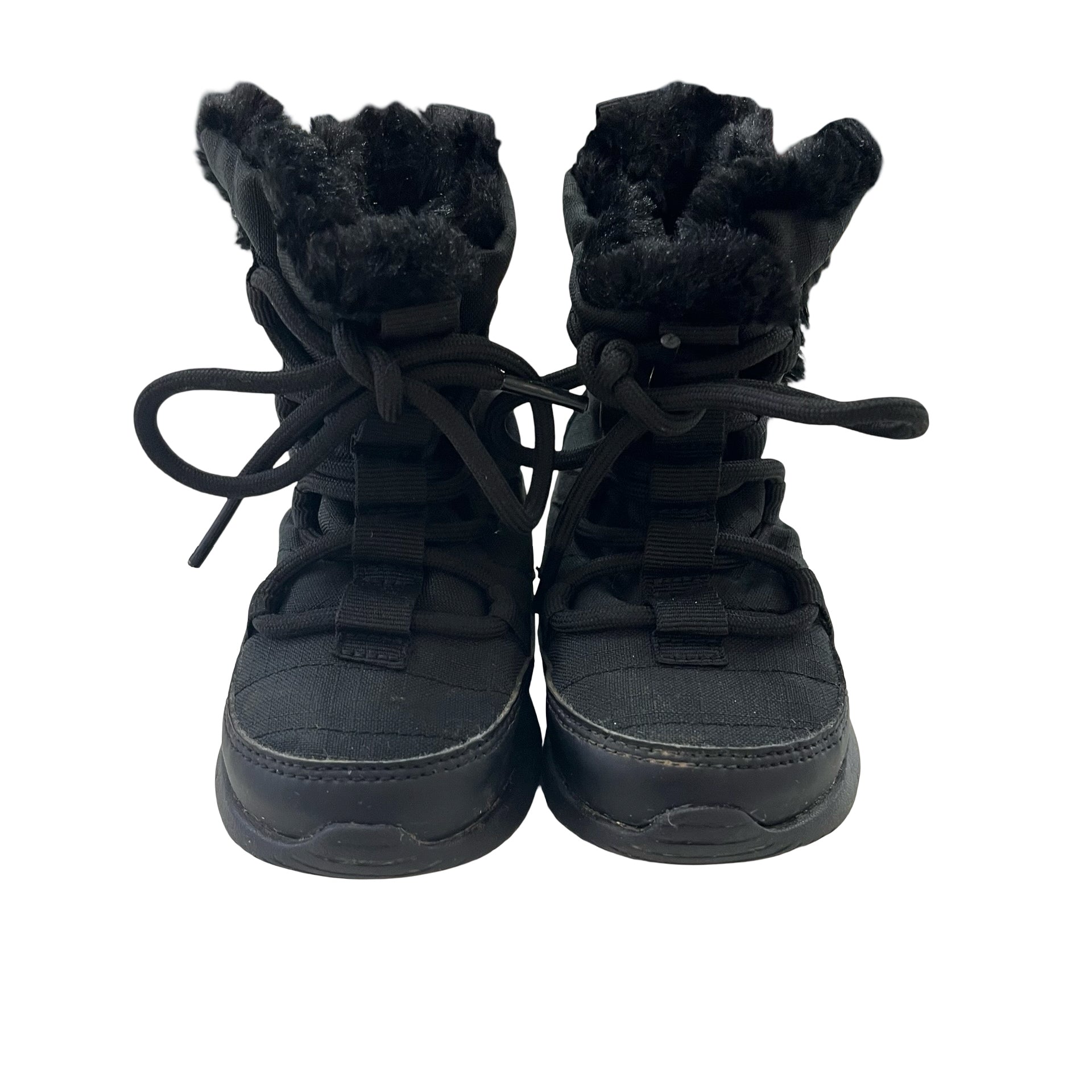 Nike Black Faux Fur Lined Lace Up Boots - Size 7