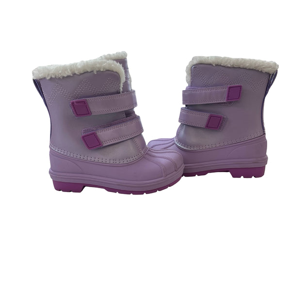 Cat & Jack Lavender Iridescent Winter Boots - Size 10