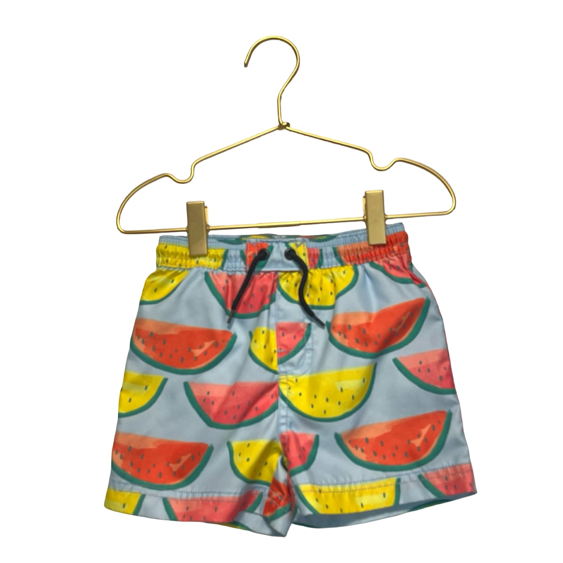 Tea Collection Light Blue Watermelon Print Swim Shorts - Size 3