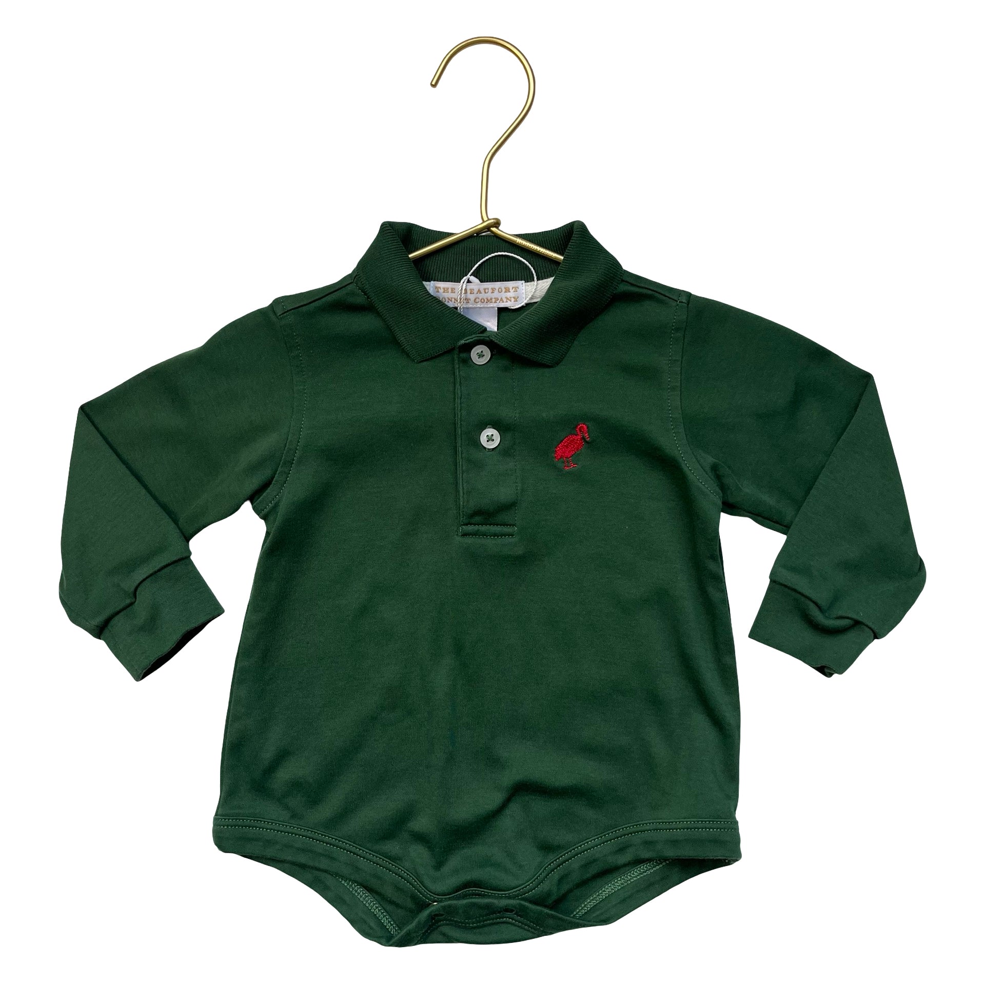Beaufort Bonnet Green Polo Onesie Bodysuit - Size 6-12 Mo