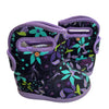 Bogs Black & Purple Floral Waterproof Boots - Size 5
