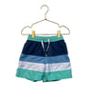 Hanna Andersson Blue, Navy, Teal, White Striped Swim Shorts - Size 3T