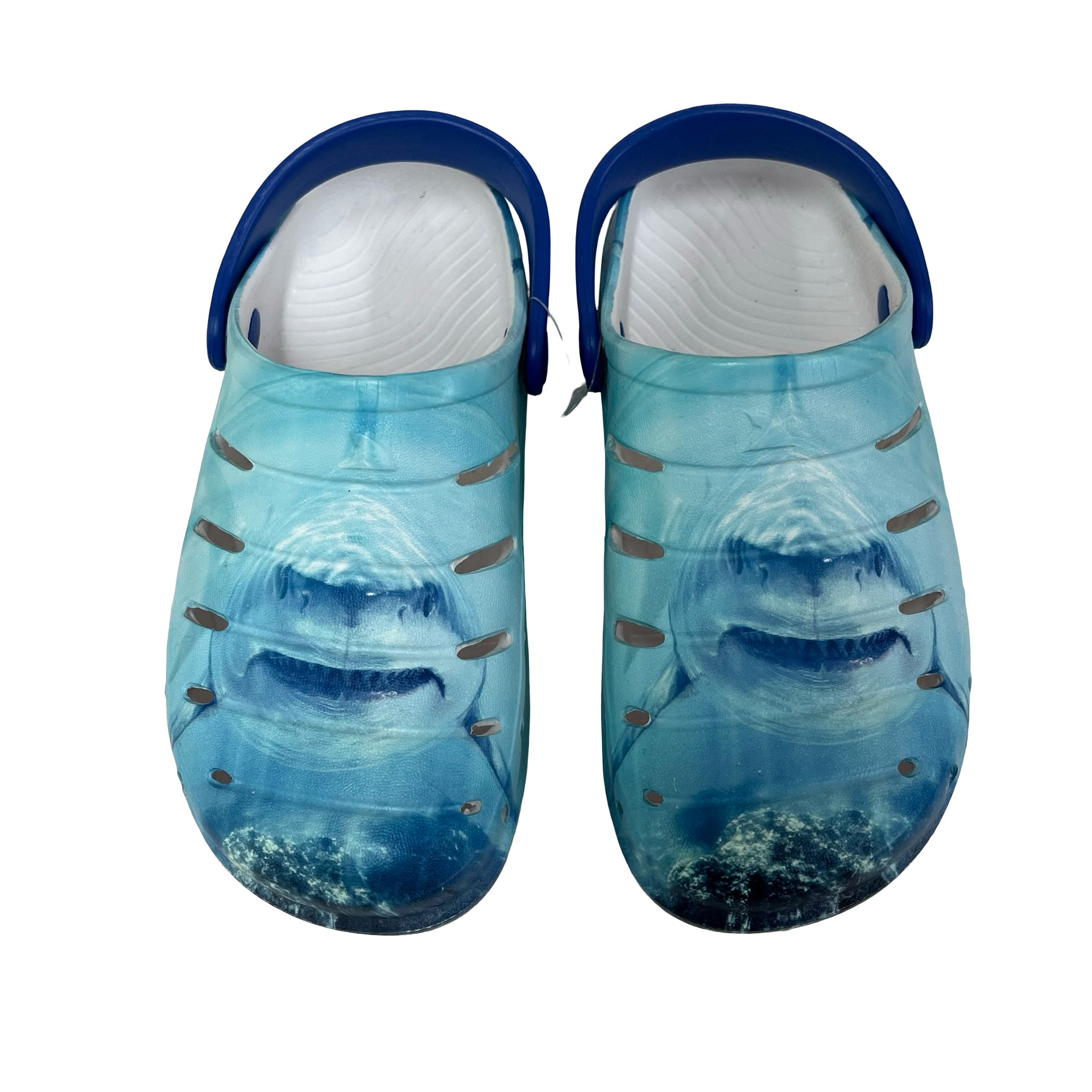 Rugged Shark Blue Ocean & Shark Print Shoes - Size 13