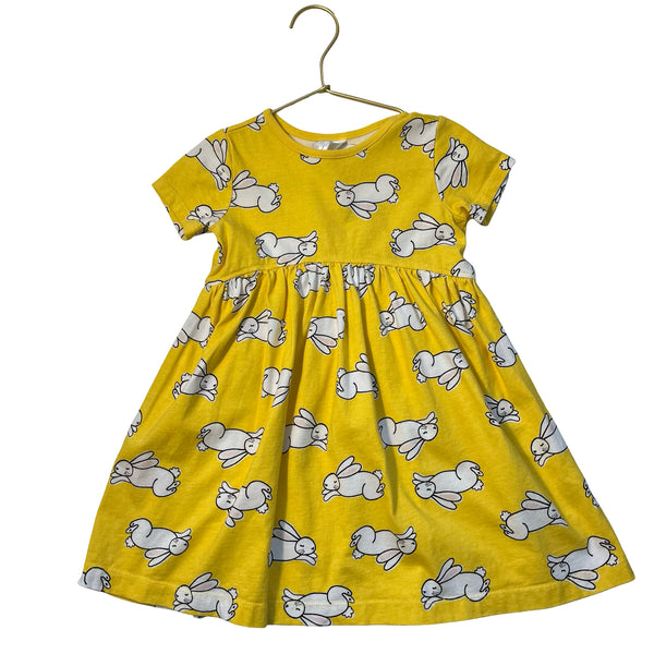 Hanna Andersson Yellow Bunny Print Dress - Size 3T
