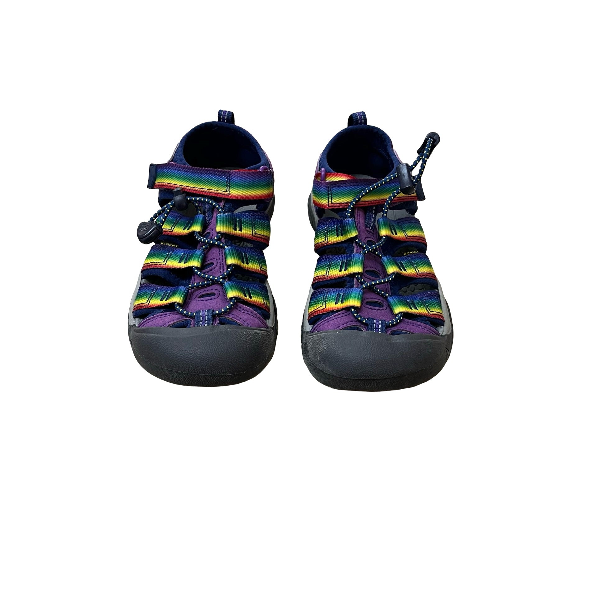 Keen Purple & Rainbow Closed-Toe Sandals - Size 1Y Big Kid