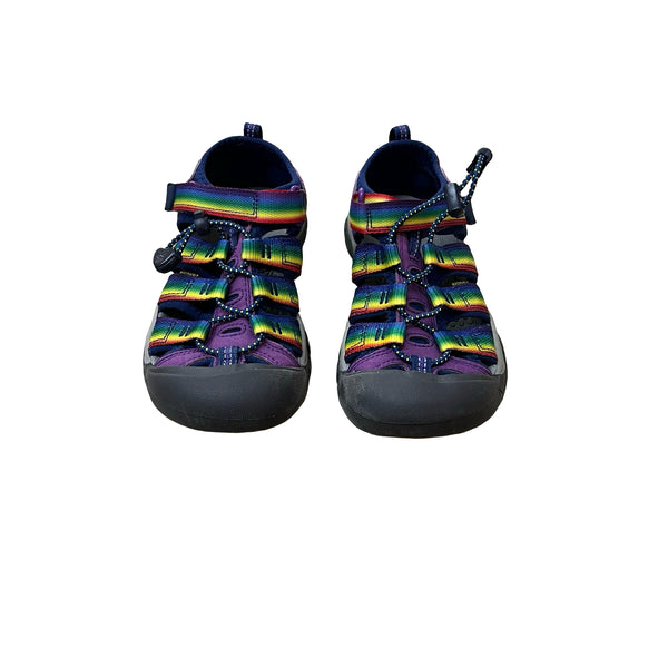 Keen Purple & Rainbow Closed-Toe Sandals - Size 1Y Big Kid