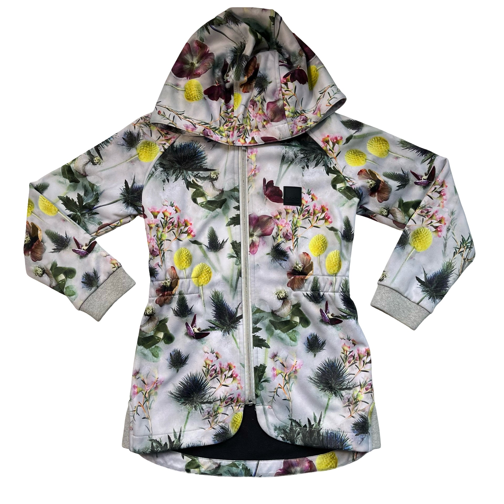 Molo Fleece-Lined Wildflower Print Jacket, Removeable Hood - Size 8 (128)