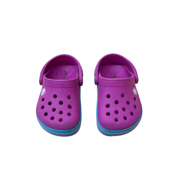 Crocs Fuchsia & Blue Shoes - Size C5