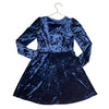 Gap Kids Navy Crushed Velour Dress - Size M 8