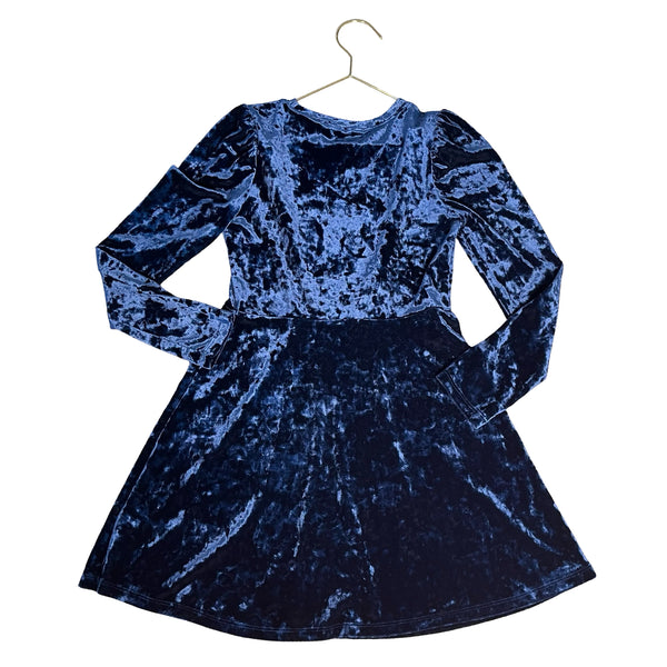 Gap Kids Navy Crushed Velour Dress - Size M 8