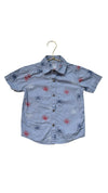 Carter's Blue Fireworks Print Button Down Shirt - Size 3T