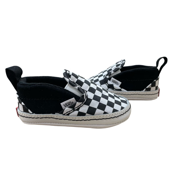 Vans Black & White Checker Slip-On Crib Shoes New in Box - Size 3