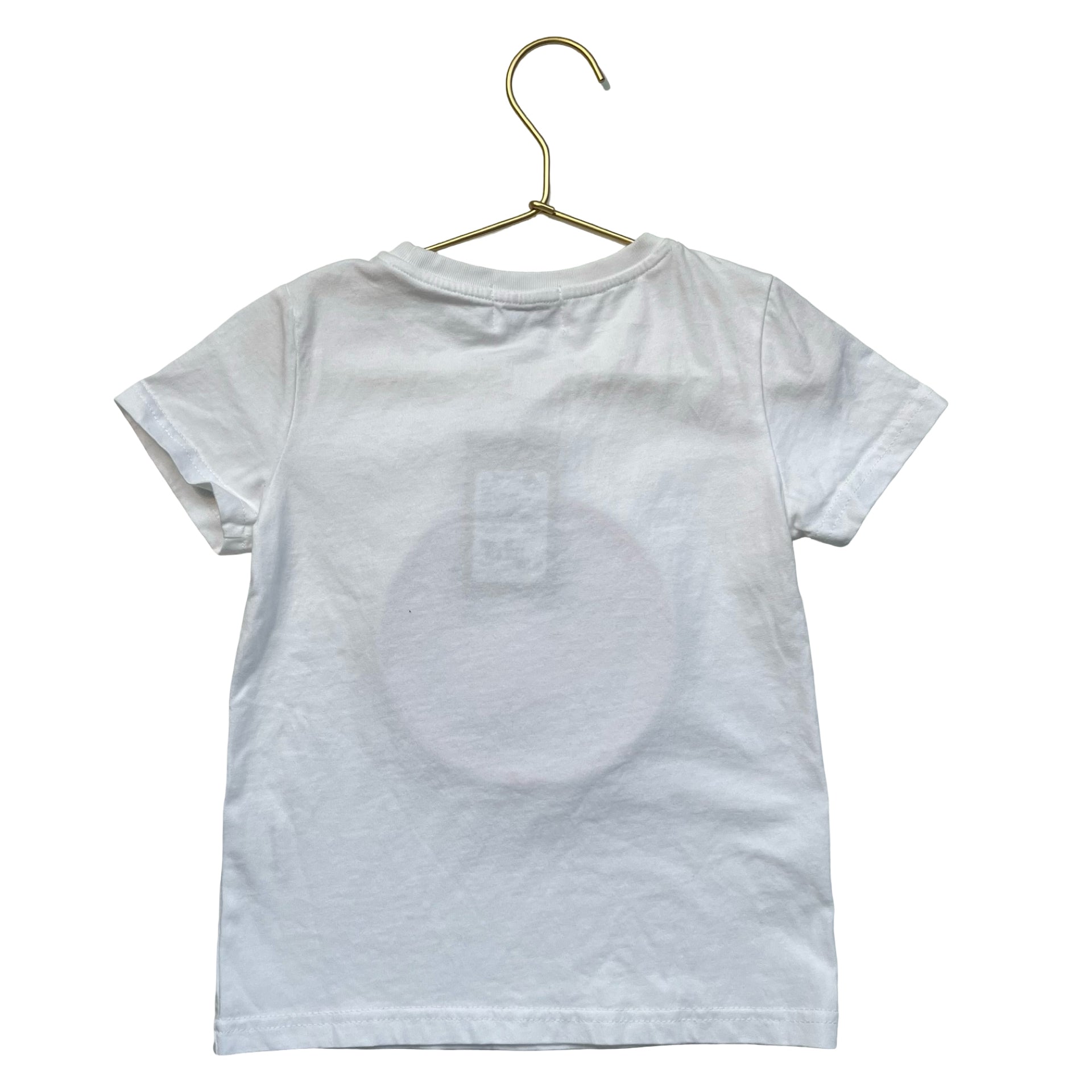 Lola & The Boys White & Pink Smiley Patch T-Shirt - Size 4