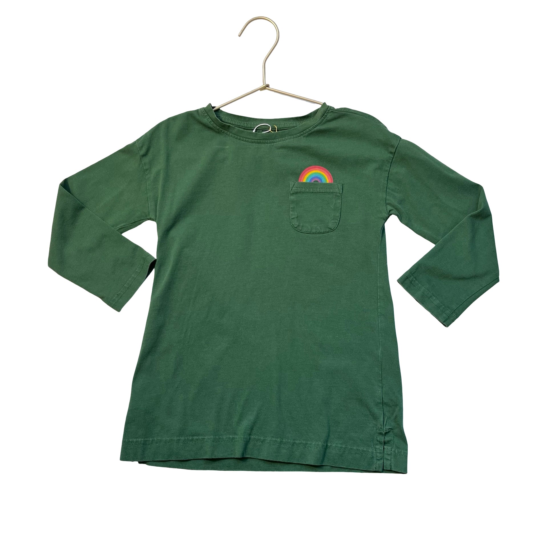 Primary Green Rainbow Graphic Pocket Shirt - Size 4-5