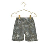 Zara Olive Green, Gray, Ivory Pattern Shorts - Size 4-5