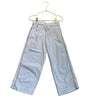 Zara White Beaded & Rhinestone Striped Pants - Size 6