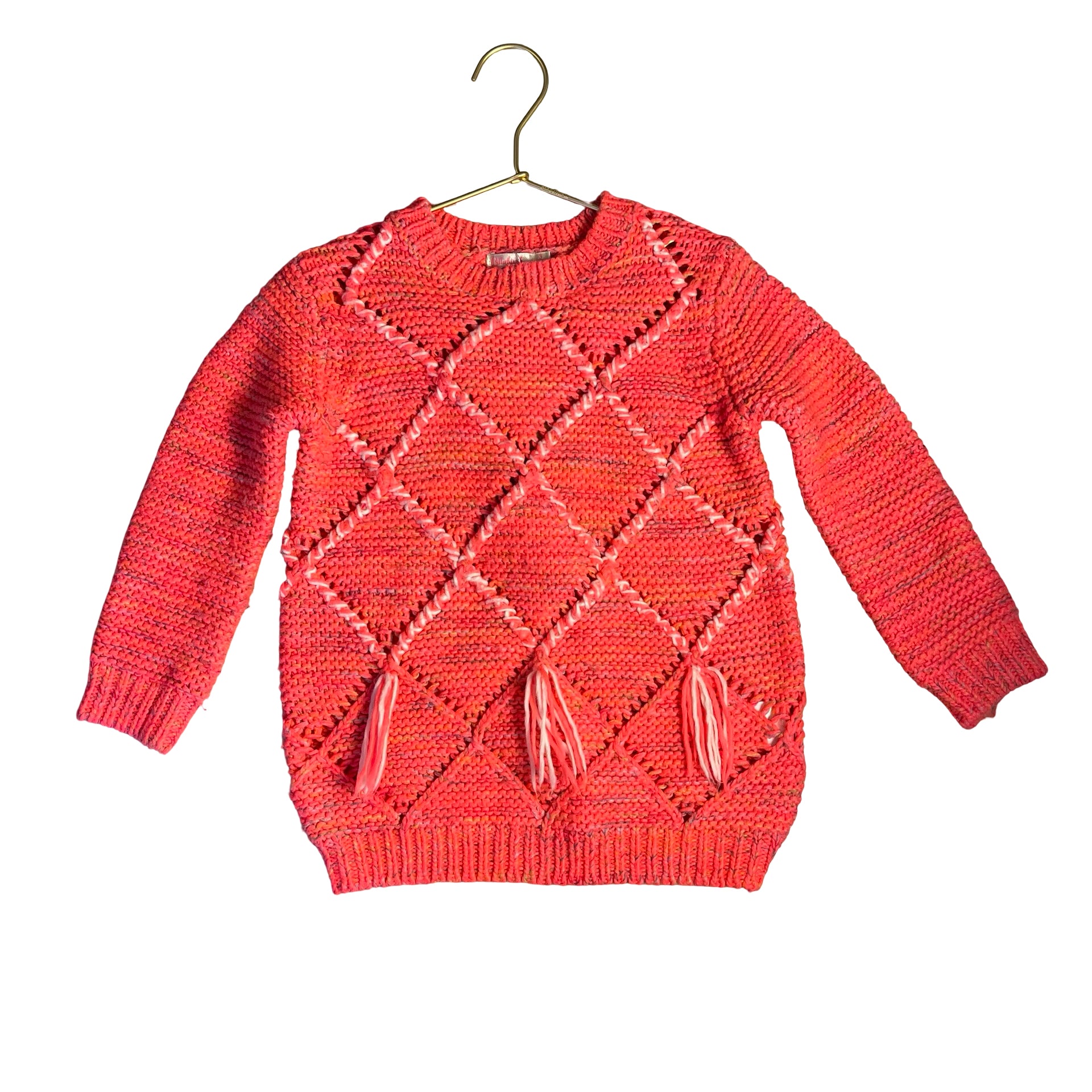 Billieblush Neon Pink Chunky Tunic Sweater - Size 3
