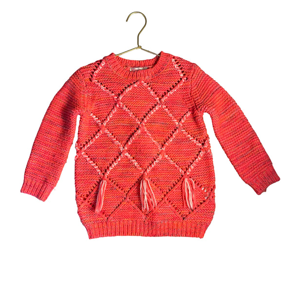 Billieblush Neon Pink Chunky Tunic Sweater - Size 3