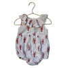 Vignette White & Red Lobster Print Bubble Romper - Size 18-24 Mo
