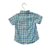 Crewcuts Blue, White, Green Plaid Button Down Shirt - Size 2