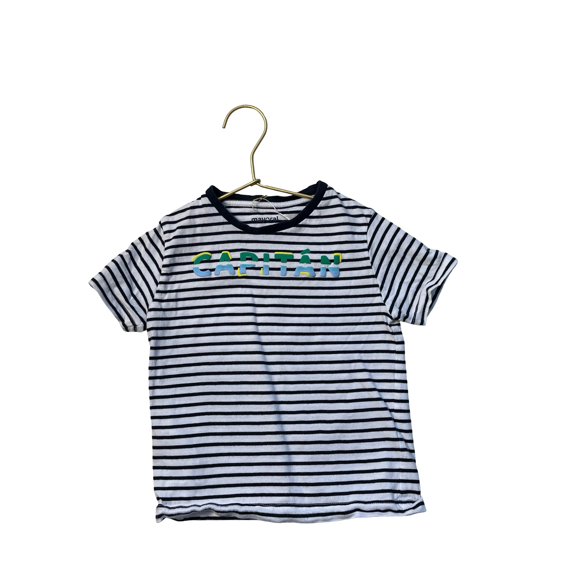 Mayoral Navy & White Striped 'Captain' Tee - Size 2